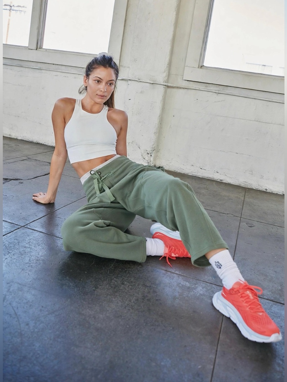 Free People Summit Scout Pants in Hazy Forest